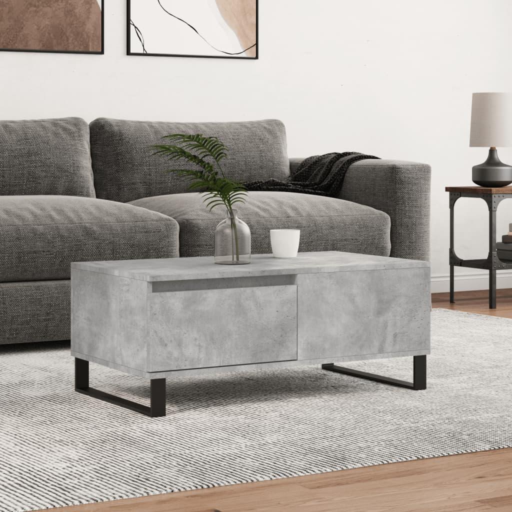 Sofabord 90x50x36,5 cm konstrueret træ betongrå