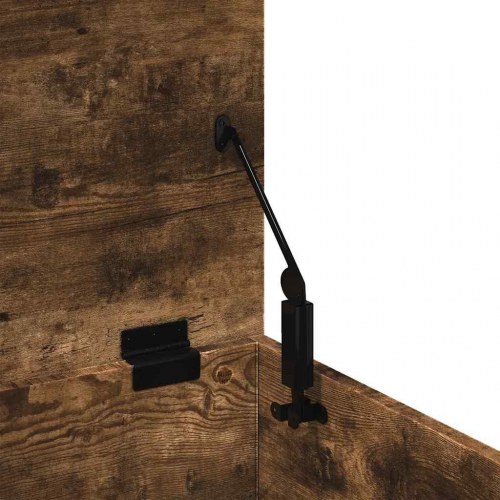 Opbevaringsboks i konstrueret træ 90×35×35 cm - røget egetræsfarve