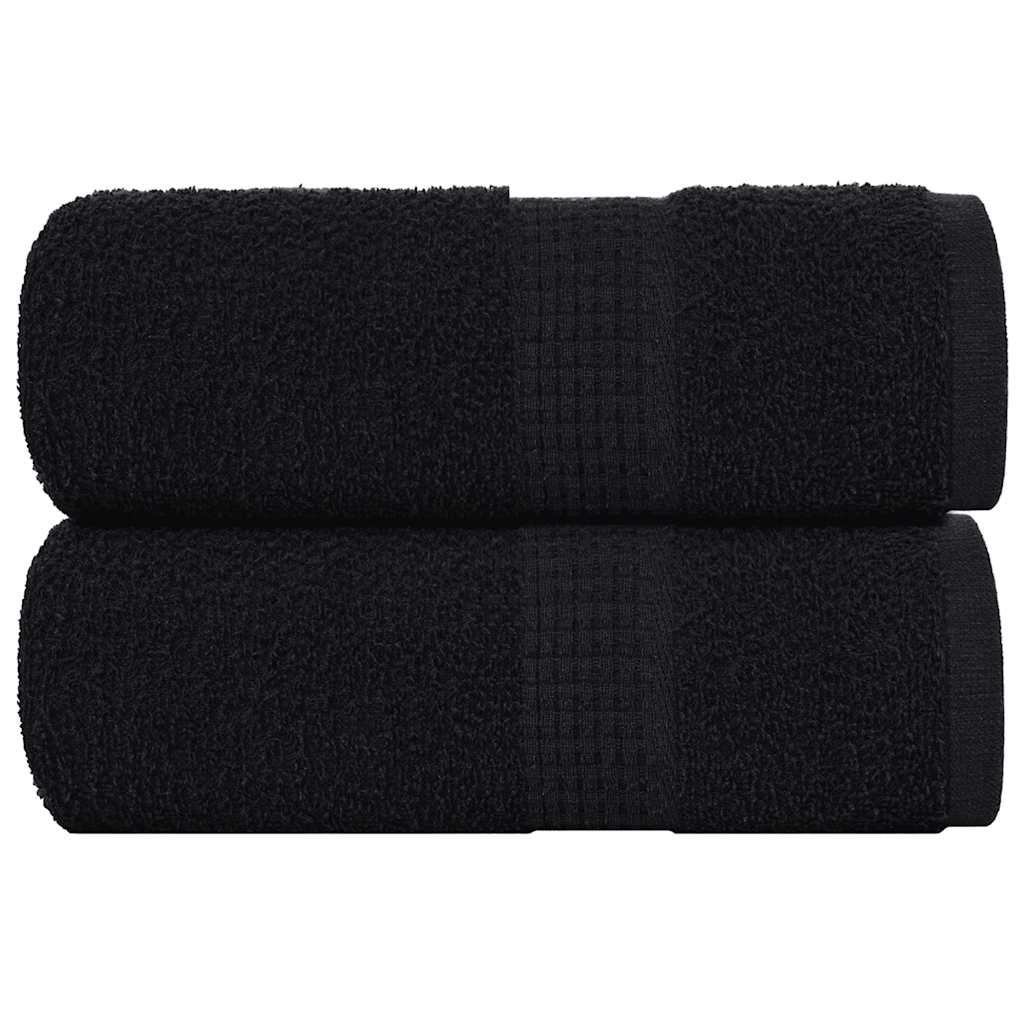 Vaskehåndklæder 2 stk. FROGN sorte 30x30 cm 100% bomuld