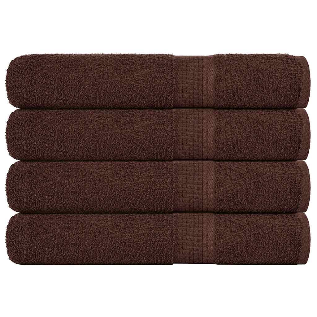 Håndklæder 4 stk. 100x200 cm 360 g/m2 100 % bomuld brun