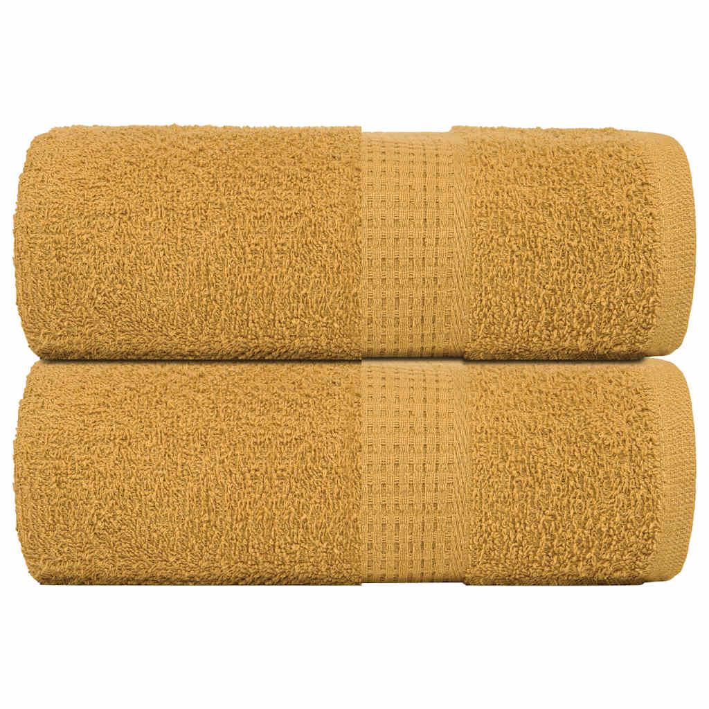 Vaskehåndklæder 2 stk. FROGN guld 30x30 cm 100% bomuld