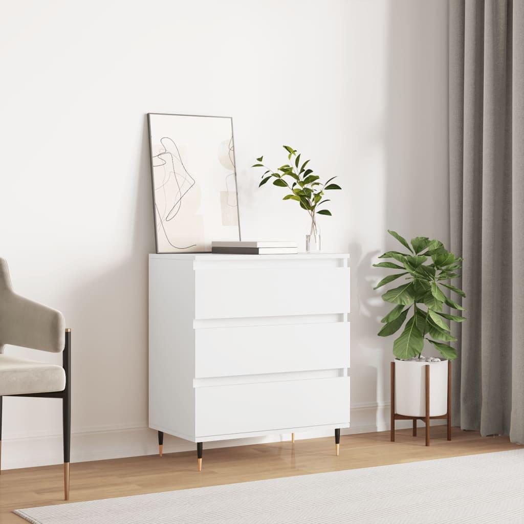 Skænk 60x35x70 cm konstrueret træ hvid