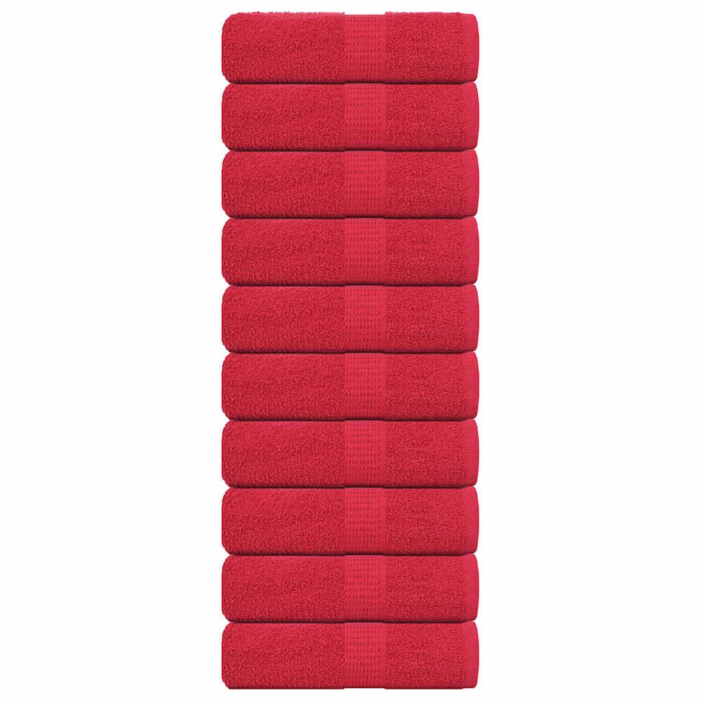 Vaskehåndklæder 10 stk. FROGN røde 30x30 cm 100% bomuld