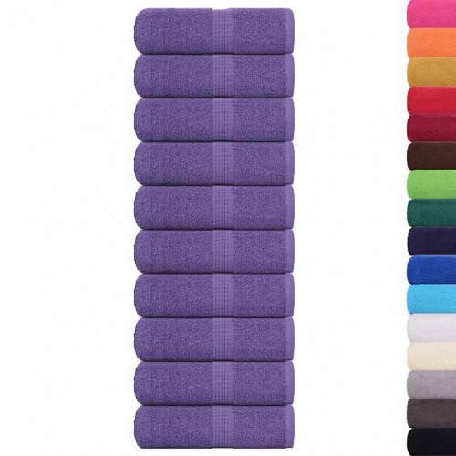 Gæstehåndklæder 10 stk. 30x50 cm 360 g/m2 100 % bomuld lilla