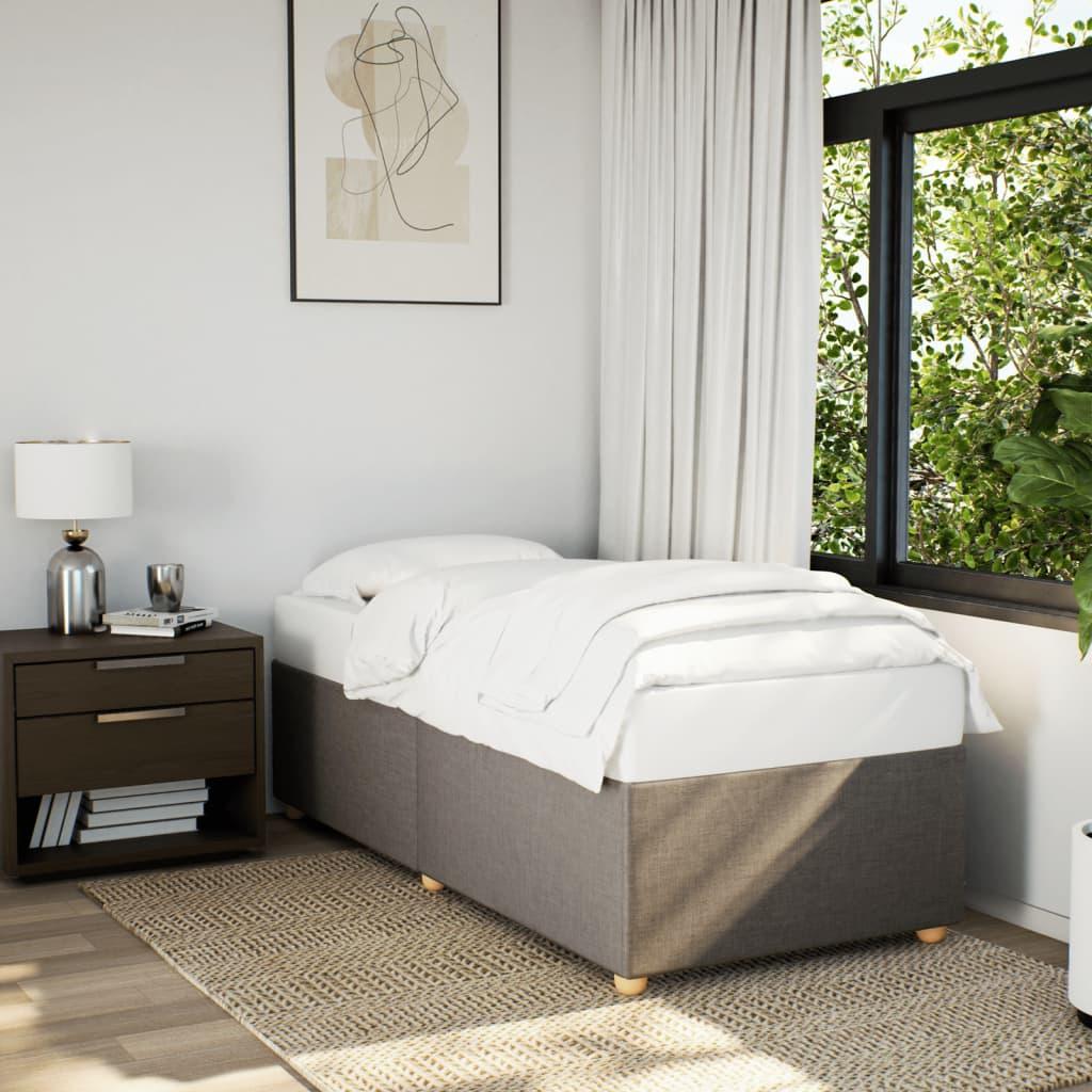 Sengeramme uden madras - taupe stof 100 200 cm