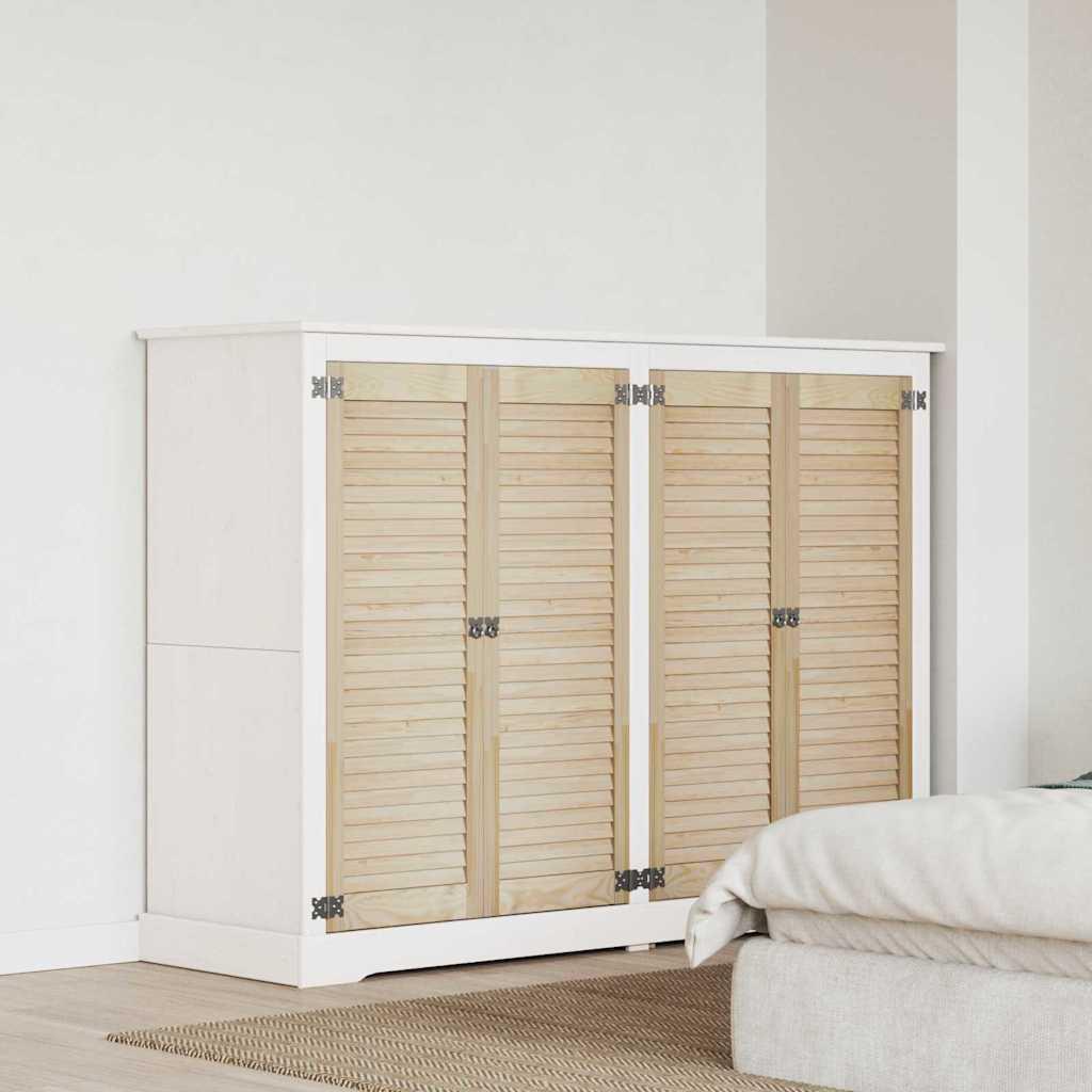 Skabsdøre 4 stk - natur, massiv fyrretræ, 110 × 2,1 × 39,5 cm