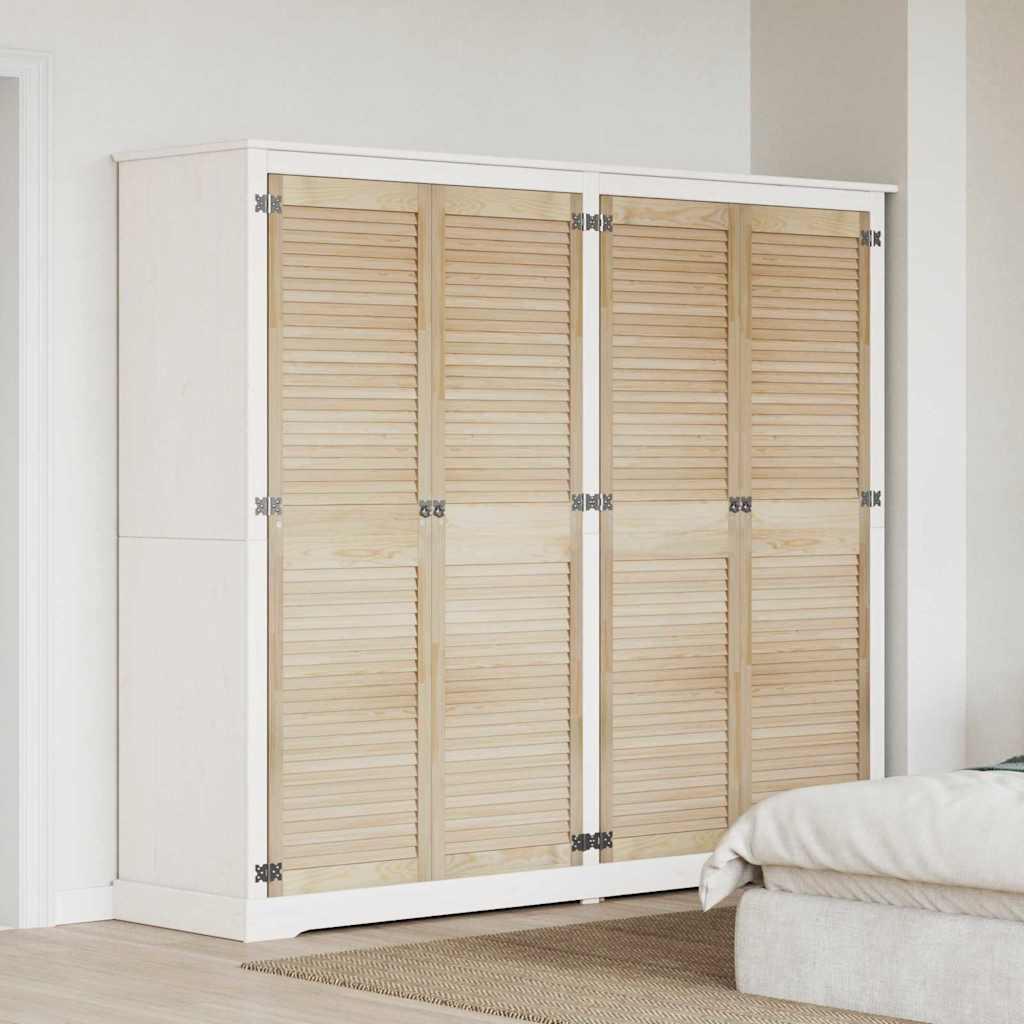 Skabsdøre 4 stk - natur, 170 × 2,1 × 49,5 cm i massiv fyrretræ