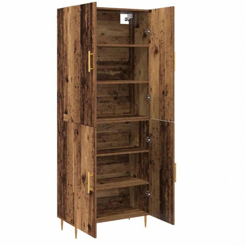 Highboard i gammelt træ 69,5 x 34 x 180 cm