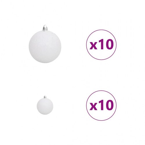 Juletræ med dekorative strenglamper grøn 400 cm PVC