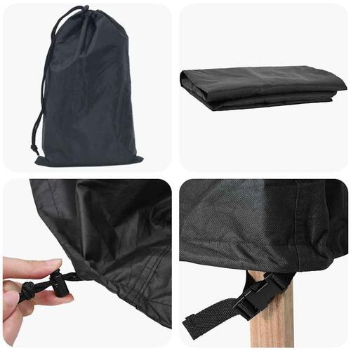 Udendørs møbelovertræk Sort 200 x 100 x 89 cm 210D oxford stof