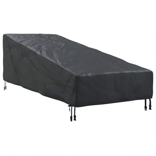 Udendørs møbelovertræk Sort 210 x 80 x 75 cm 210D oxford stof
