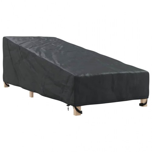 Udendørs møbelovertræk Sort 210 x 80 x 75 cm 210D oxford stof