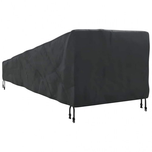 Udendørs møbelovertræk Sort 210 x 80 x 75 cm 210D oxford stof