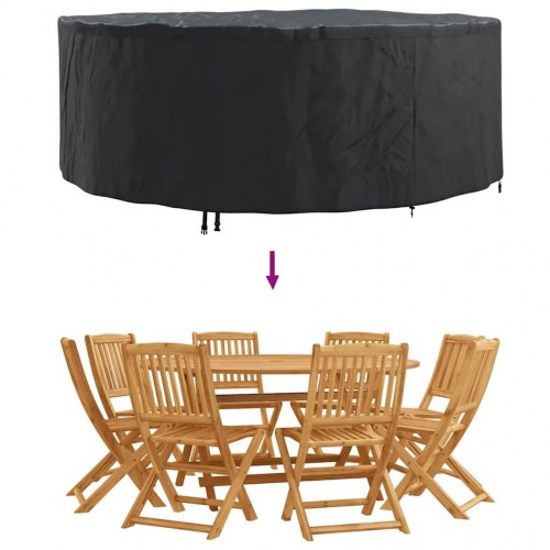 Overtræk til havemøbler Sort 244 x 244 x 85 cm 210D oxford stof