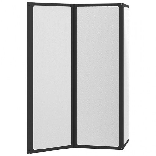 Brusevæg Sort 120 x 2 x 117 cm Aluminium