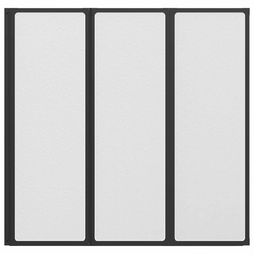 Brusevæg Sort 120 x 2 x 117 cm Aluminium