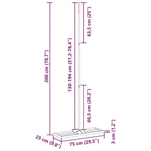 Havelige 75 x 25 x 200 cm