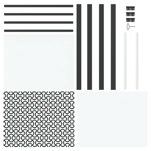 Indvendig Dør Sort 102.5 x 201.5 cm hærdet glas og Aluminium