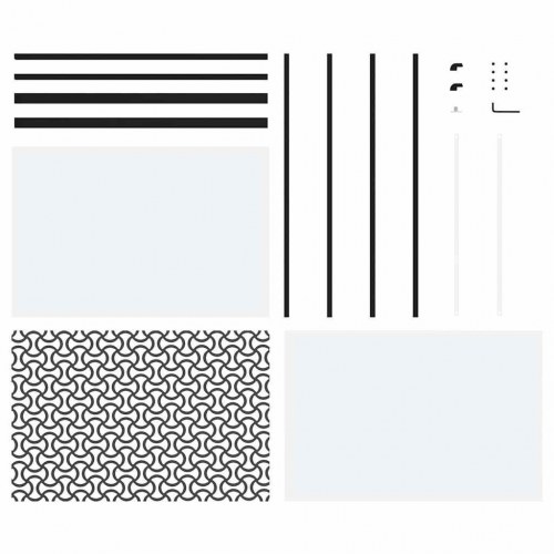 Skydedør Sort 102.5 x 205 cm Hærdet glas, aluminium