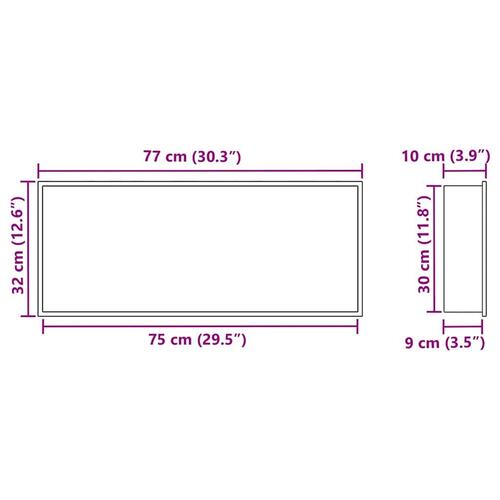 Bruse Niche Hvid 75 x 30 x 9.5 cm Rustfrit stål