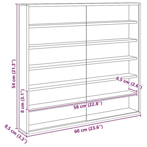 Træ samler udstillingskasse Brun 60 x 8,5 x 54 cm Krydsfinér