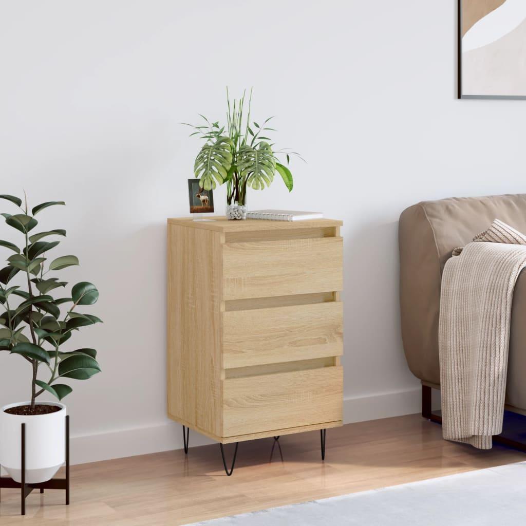 Skænk 40x35x70 cm konstrueret træ sonoma-eg