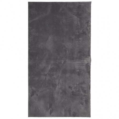 Gulvtæppe HUARTE 60×110 cm - kort luv, vaskbart, antracitgrå