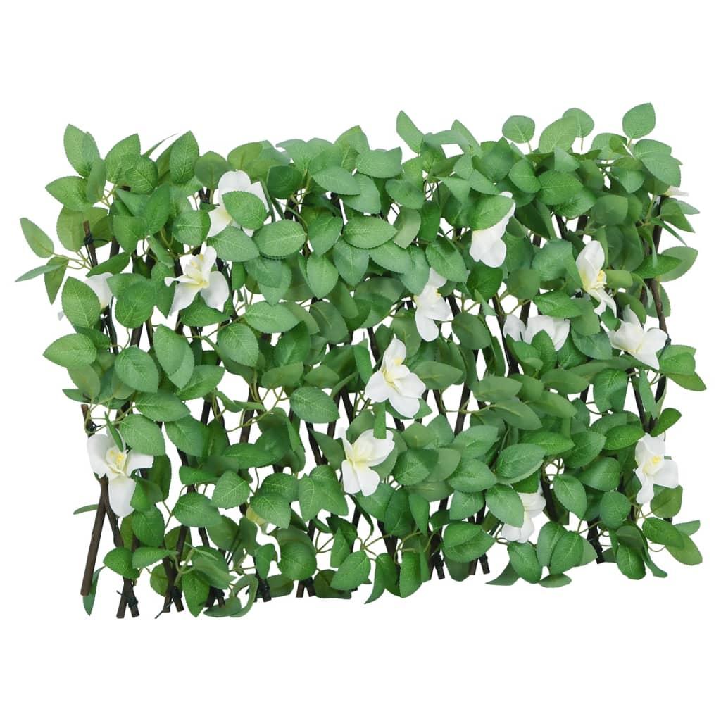 Espalier med kunstig vedbend 180x30 cm udvidelig grøn