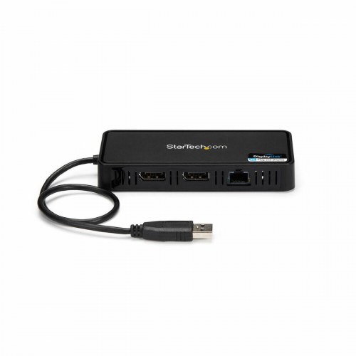 USB hub StarTech USBA2DPGB med 2x DisplayPort og Gigabit LAN