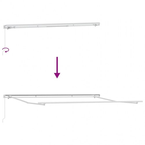 Markise Hvid 4,5 × 3 m Metal