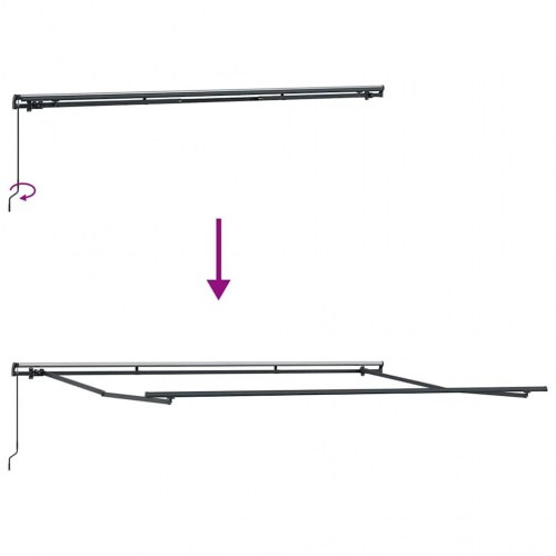 Markiseramme Antracit 5 x 3 m Metal