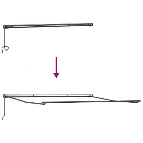 Markise Antracit 4,5 × 3,5 m Metal