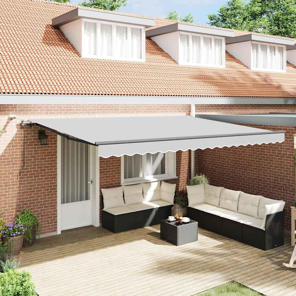 Markise med Antracit 4,5 × 3 m Metal