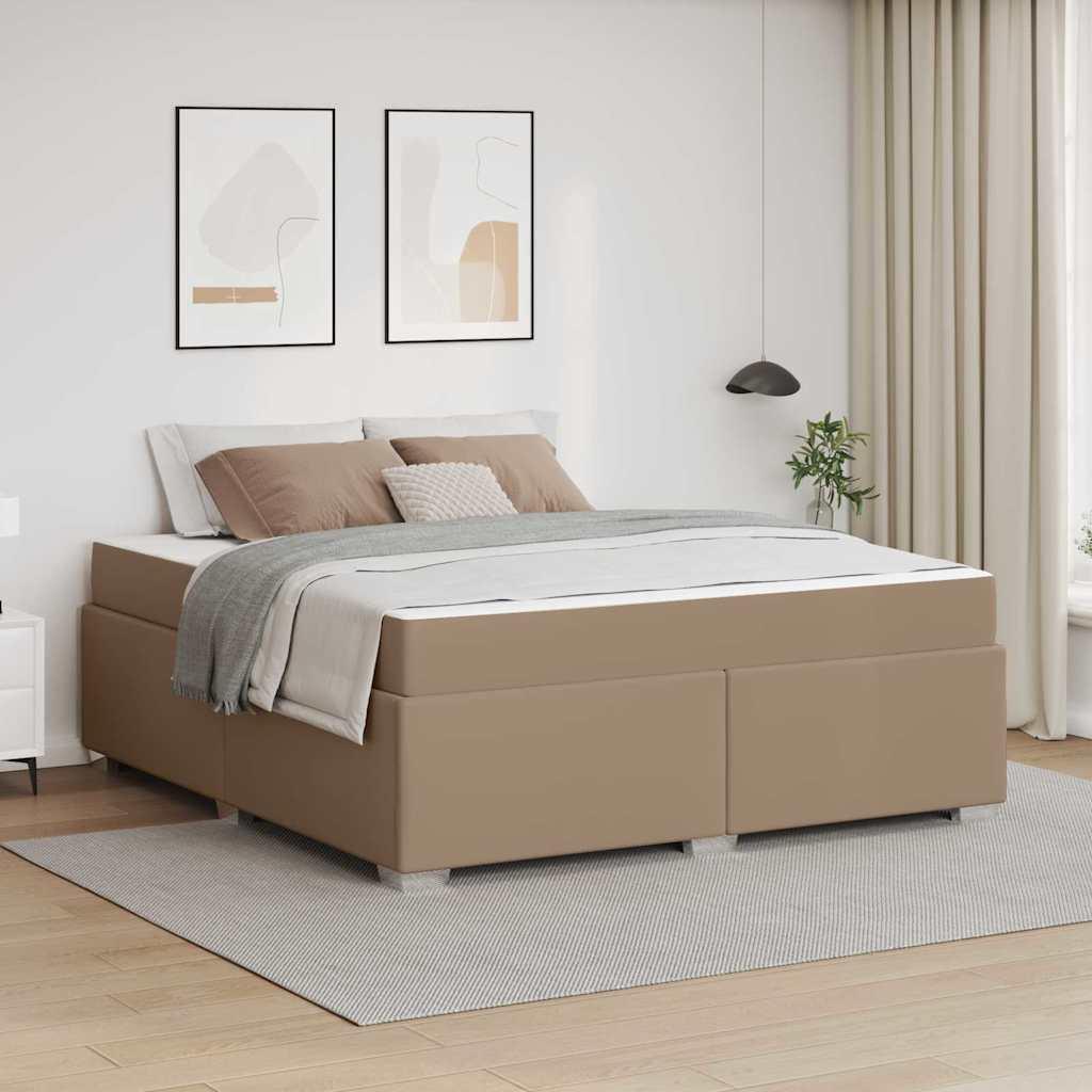 Sengestel med madras Cappuccino 180 x 200 cm Stof