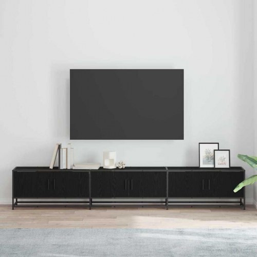 TV-skab Sort eg 240 x 35 x 41 cm Konstrueret træ