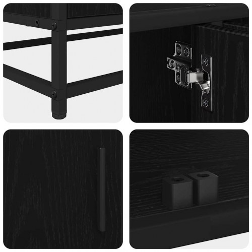 TV-skab Sort eg 240 x 35 x 41 cm Konstrueret træ