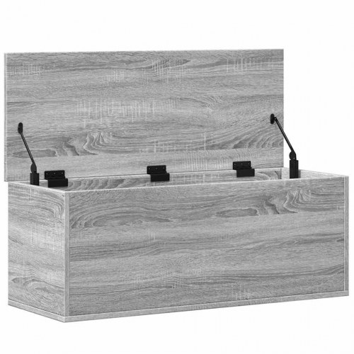 Opbevaringsboks 90×35×35 cm i konstrueret træ - grå sonoma-eg