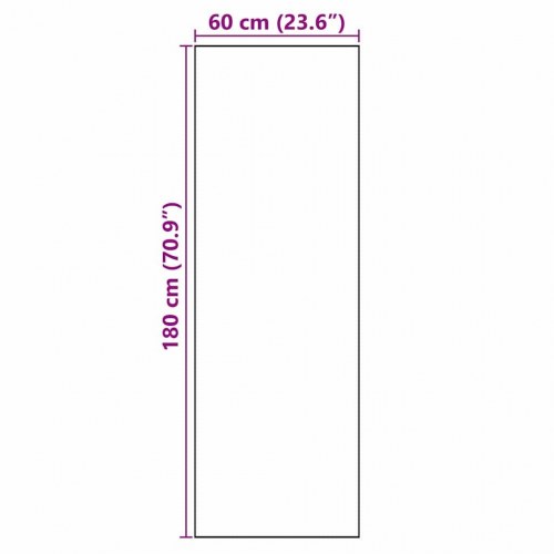 Køkken tæppe Blomstret Sort 180 x 60 cm Fløjl