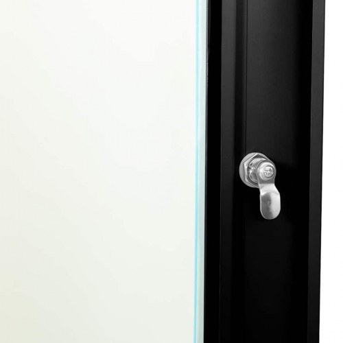 Netværksskab med opbevaring Sort 60 x 60 x 35 cm Stål