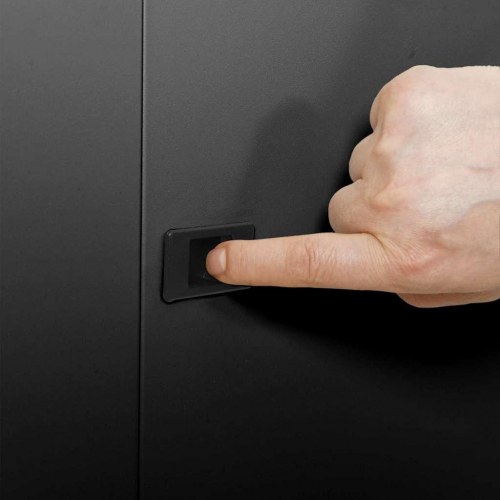 Netværksskab med opbevaring Sort 60 x 60 x 35 cm Stål