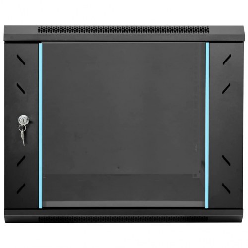 Netværksskab med opbevaring Sort 60 x 60 x 50 cm Stål