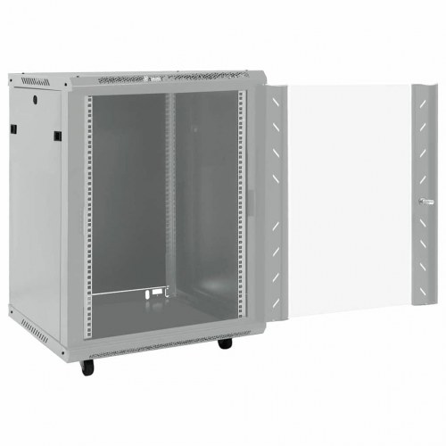 Netværksskab med opbevaring Grå 60 x 60 x 80 cm Stål