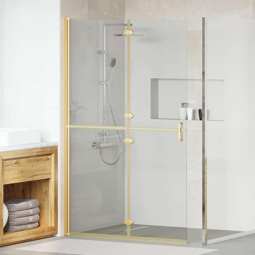 vidaXL Walk-In brusevæg Guld 120 x 6,5 x 190 cm