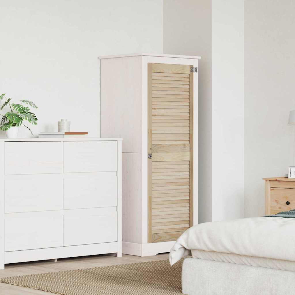 Skabsdør i massiv fyr - natur, 49,5 × 2,1 × 140,5 cm