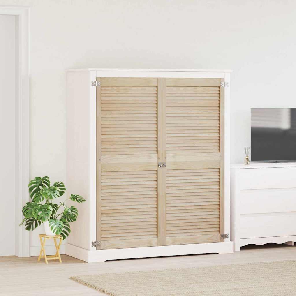 Skabsdøre i massivt fyrretræ - 2 stk, natur, 140,5 × 59,5 cm