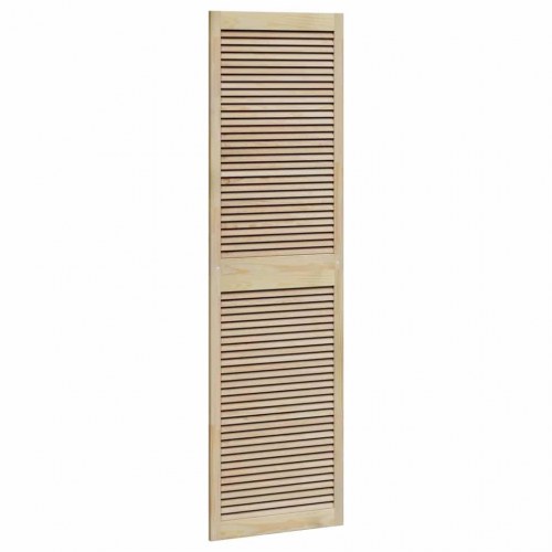 Skabsdøre - 2 stk natur, massiv fyrretræ 201 × 59,5 cm