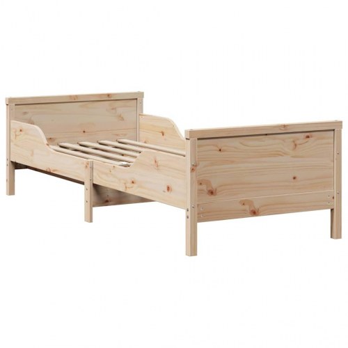 Sengestel med hovedgærde 80 x 200 cm - brun