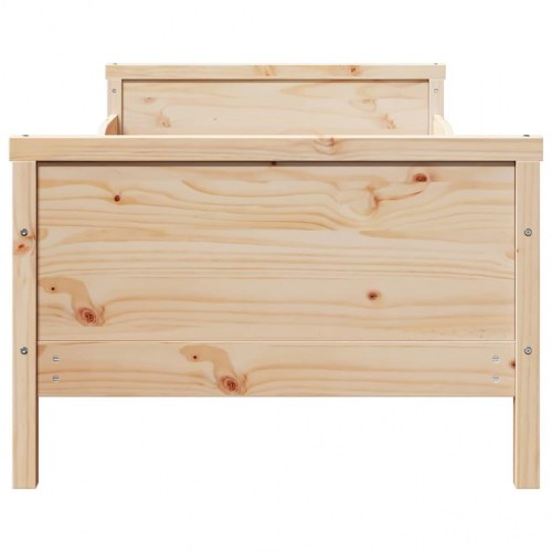 Sengestel med hovedgærde 80 x 200 cm - brun
