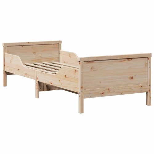 Sengestel med hovedgærde 80 x 200 cm - brun