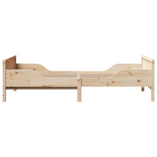Sengestel med hovedgærde - brun 80 x 200 cm
